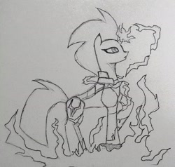 Size: 2208x2106 | Tagged: safe, artist:arcanelexicon, tempest shadow, my little pony: the movie, sketch, solo, traditional art