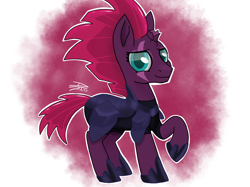 Size: 3048x2280 | Tagged: safe, artist:deejayarts, tempest shadow, pony, unicorn, my little pony: the movie, armor, broken horn, female, mare, raised hoof, simple background, solo