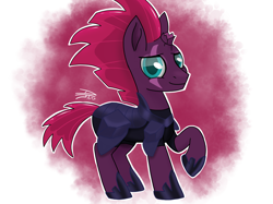 Size: 3048x2280 | Tagged: safe, alternate version, artist:deejayarts, cyclone shade, tempest shadow, pony, unicorn, my little pony: the movie, armor, broken horn, male, raised hoof, rule 63, simple background, solo, stallion