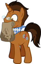 Size: 2111x3322 | Tagged: safe, artist:imperfectxiii, oc, oc only, oc:copper plume, unicorn, male, mouth hold, simple background, solo, stallion, transparent background