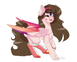 Size: 2000x1600 | Tagged: safe, artist:skimea, oc, oc only, oc:venuz, pegasus, pony, commission, cute, female, mare, simple background, smiling, solo, transparent background