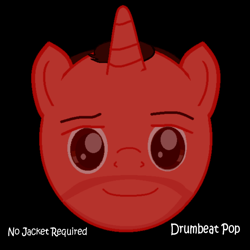 Size: 1200x1200 | Tagged: safe, artist:grapefruitface1, oc, oc:drumbeat pop, pony, album cover, face, facial hair, parody, phil collins, ponified, ponified album cover, smiling, solo