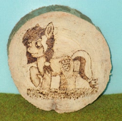 Size: 3272x3248 | Tagged: safe, artist:malte279, oc, oc only, oc:colonia, earth pony, pony, cologne, mascot, pyrography, traditional art