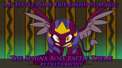 Size: 1920x1080 | Tagged: safe, artist:dashiemlpfim, artist:dashiesparkle, sphinx (character), sphinx, daring done?, cute, egyptian, female, sphinxdorable, title drop