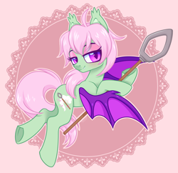 Size: 3080x2978 | Tagged: safe, artist:hawthornss, oc, oc only, oc:spectral wind, bat pony, pony, cute, cute little fangs, ear fluff, fangs, looking at you, solo, underhoof