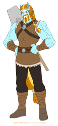 Size: 1508x3286 | Tagged: safe, artist:pyrus-leonidas, rockhoof, earth pony, human, pony, clothes, eared humanization, grin, humanized, male, muscles, pony coloring, simple background, smiling, solo, transparent background