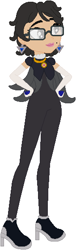 Size: 170x559 | Tagged: safe, artist:selenaede, artist:user15432, human, equestria girls, barely eqg related, base used, bayonetta, bayonetta (character), bayonetta 2, bodysuit, clothes, crossover, ear piercing, earring, equestria girls style, equestria girls-ified, glasses, jewelry, nintendo, piercing, platinum games, sega, suit, super smash bros., team little angels, umbra witch