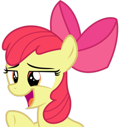 Size: 3619x3819 | Tagged: safe, artist:sketchmcreations, apple bloom, earth pony, pony, campfire tales, female, filly, open mouth, pointing, raised hoof, simple background, solo, transparent background, vector