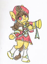 Size: 1209x1637 | Tagged: safe, artist:spheedc, pony, clothes, dragon nest, irine, ponified, solo, traditional art