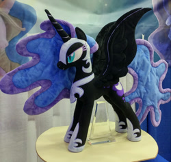 Size: 1147x1089 | Tagged: safe, artist:equestriaplush, nightmare moon, alicorn, pony, bronycon, irl, photo, plushie, solo