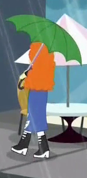 Size: 132x270 | Tagged: safe, screencap, golden hazel, eqg summertime shorts, equestria girls, monday blues, background human, cropped, solo, umbrella