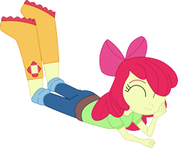 Size: 4077x3388 | Tagged: safe, artist:ytpinkiepie2, apple bloom, equestria girls, rainbow rocks, 2015, absurd resolution, adorabloom, ass, boots, clothes, cute, eyes closed, female, shoes, short pants, simple background, solo, transparent background, vector