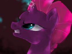 Size: 2048x1536 | Tagged: safe, artist:pinkflutter, tempest shadow, pony, my little pony: the movie, broken horn, bust, portrait, solo