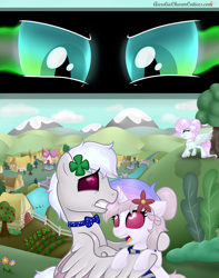 Size: 4986x6337 | Tagged: safe, artist:raspberrystudios, oc, oc only, oc:orchidea lotus, changeling, absurd resolution, changeling oc, glowing eyes, ponyville, white changeling