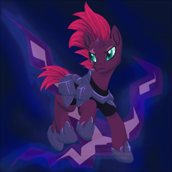 Size: 1000x1000 | Tagged: safe, artist:deancota, tempest shadow, pony, unicorn, my little pony: the movie, broken horn, eye scar, female, mare, scar, solo