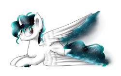 Size: 1945x1223 | Tagged: safe, artist:despotshy, oc, oc only, oc:gitara, alicorn, pony, female, mare, prone, simple background, solo, transparent background