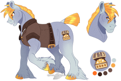 Size: 1250x833 | Tagged: safe, artist:bijutsuyoukai, oc, oc only, oc:sampson, earth pony, pony, clothes, male, reference sheet, solo, stallion