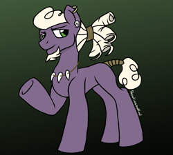 Size: 799x720 | Tagged: safe, artist:captshowtime, oc, oc only, oc:voo doo, earth pony, pony, dark magic, digital, digital art, dreadlocks, facial hair, goatee, jewelry, magic, male, necklace, piercing, simple background, solo, stallion, voodoo