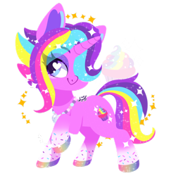 Size: 1024x1024 | Tagged: safe, artist:snow angel, oc, oc only, pony, unicorn, art trade, cute, female, hair over one eye, heart eyes, mare, multicolored hair, simple background, smiling, solo, transparent background, wingding eyes