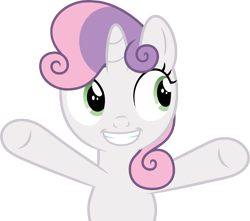 Size: 7000x6185 | Tagged: safe, artist:luckreza8, sweetie belle, pony, unicorn, marks and recreation, absurd resolution, female, filly, grin, simple background, smiling, solo, transparent background, underhoof, vector