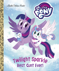 Size: 800x965 | Tagged: safe, edit, princess flurry heart, twilight sparkle, twilight sparkle (alicorn), alicorn, caption, cunt, expand dong, exploitable meme, image macro, little golden book, meme, vulgar