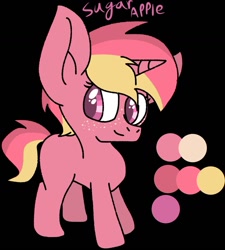 Size: 1357x1505 | Tagged: safe, artist:rosiepie15, oc, oc only, oc:sugar apple, parent:big macintosh, parent:princess cadance, parents:cadmac, solo