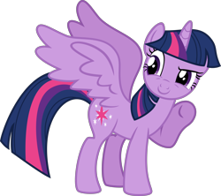 Size: 1214x1080 | Tagged: safe, artist:iknowpony, twilight sparkle, twilight sparkle (alicorn), alicorn, pony, three's a crowd, .svg available, cutie mark, female, hooves, horn, mare, simple background, smiling, solo, spread wings, transparent background, vector, wings