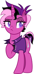 Size: 4385x9266 | Tagged: safe, artist:illumnious, oc, oc only, oc:flares midnight, pony, unicorn, it isn't the mane thing about you, absurd resolution, clothes, female, mare, punk, simple background, solo, transparent background, vector
