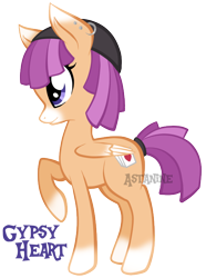 Size: 546x735 | Tagged: safe, artist:petraea, oc, oc only, oc:gypsy heart, pegasus, pony, female, mare, raised hoof, simple background, solo, transparent background