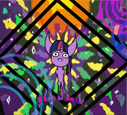 Size: 885x800 | Tagged: safe, artist:astardragon, twilight sparkle, unicorn, abstract, acid, female, psychedelic, solo, trippy