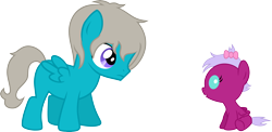 Size: 7014x3420 | Tagged: safe, artist:xboomdiersx, oc, oc only, pony, baby, baby pony, colt, female, filly, high res, male, simple background, transparent background, vector