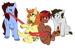 Size: 1939x1267 | Tagged: safe, artist:rockruffian, oc, oc only, oc:evelynn rose, oc:maizzey starr, oc:outburst, oc:pencil doodle