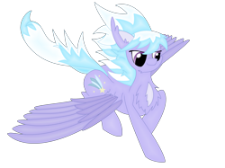 Size: 2592x1936 | Tagged: safe, artist:randomelight, cloudchaser, pegasus, pony, chest fluff, cute, female, flying, landing, lidded eyes, light shading, mare, pretty, simple background, solo, spread wings, transparent background, windswept mane, wings