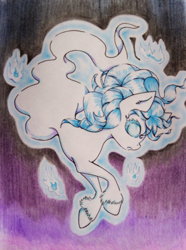 Size: 800x1074 | Tagged: safe, artist:walnutsprout, oc, oc only, ghost, ghost pony, pony, solo, traditional art