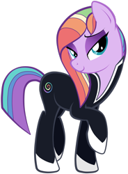 Size: 1024x1392 | Tagged: safe, artist:petraea, oc, oc only, oc:chroma swirl, earth pony, pony, female, mare, simple background, solo, transparent background, vector
