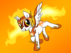 Size: 800x600 | Tagged: safe, artist:zoarvek, daybreaker, alicorn, pony, atg 2017, cute, diabreaker, female, gradient background, looking at you, mare, newbie artist training grounds, pose, solo