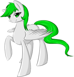 Size: 1219x1277 | Tagged: safe, artist:violentdreamsofmine, oc, oc only, oc:emerald thunder, pegasus, pony, female, mare, raised hoof, simple background, solo, transparent background