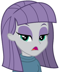 Size: 1700x2048 | Tagged: safe, artist:thebarsection, maud pie, better together, equestria girls, bored, clothes, female, lidded eyes, looking at you, open mouth, simple background, solo, sweater, talking, talking to viewer, transparent background