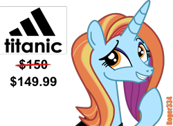 Size: 1939x1420 | Tagged: safe, artist:roger334, sassy saddles, pony, unicorn, adidas, female, mall, mare, sale, simple background, solo, transparent background, vector