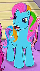 Size: 295x520 | Tagged: safe, screencap, rainbow dash (g3), pony, friends are never far away, g3, angry, cropped, female, open mouth