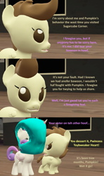 Size: 1920x3240 | Tagged: safe, artist:red4567, pound cake, princess flurry heart, pony, 3d, baby, baby pony, baby talk, comic, diaper, diaper on face, forgiveness, implied pumpkin cake, revenge, source filmmaker