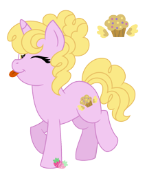 Size: 1229x1433 | Tagged: safe, artist:strawberry-spritz, oc, oc only, crack shipping, cutie mark, one eye closed, one hoof raised, parent:derpy hooves, parent:sugar belle, parents:sugarhooves, shipping, tongue out, weird ship wednesday, wink, youtube link