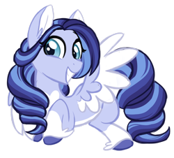 Size: 1024x926 | Tagged: safe, artist:azure-art-wave, oc, oc only, oc:azure, oc:periwinkle, oc:rose, pegasus, pony, female, fusion, mare, prone, simple background, solo, transparent background