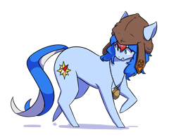 Size: 1871x1461 | Tagged: safe, artist:trololohstuffs, oc, oc only, earth pony, pony, compass rose, hat, jewelry, pendant, solo