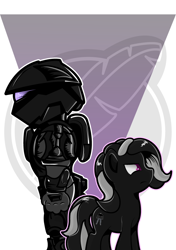 Size: 718x1018 | Tagged: safe, artist:moonlightfan, oc, earth pony, human, pony, armor, crossover, female, halo (series), mare