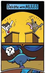 Size: 654x1058 | Tagged: safe, artist:andypriceart, idw, raven, urtica, changeling, mule, pony, unicorn, spoiler:comic, spoiler:comic61, cropped, debate, female, mare, official comic, question mark, thought bubble