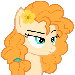 Size: 5000x5010 | Tagged: safe, artist:sollace, pear butter, pony, the perfect pear, .svg available, absurd resolution, simple background, smiling, smug, solo, transparent background, vector