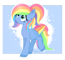 Size: 1993x1861 | Tagged: safe, artist:tina-de-love, oc, oc only, rainbow hair, signature, simple background, solo, transparent background, unshorn fetlocks