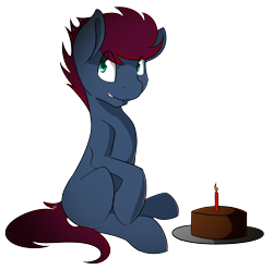 Size: 1656x1640 | Tagged: safe, artist:beardie, oc, oc only, oc:punch sideiron, pony, birthday, candle, patreon reward, simple background, transparent background