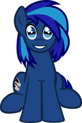 Size: 803x1200 | Tagged: safe, artist:binkyt11, artist:cheezedoodle96, derpibooru exclusive, oc, oc only, oc:cobalt fossil, earth pony, pony, .svg available, 2018 community collab, derpibooru community collaboration, inkscape, looking at you, male, simple background, sitting, solo, stallion, svg, transparent background, vector